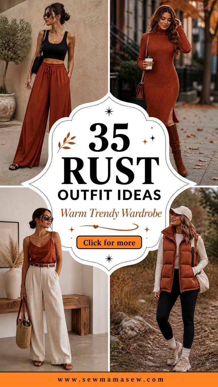 35 Rust Outfit Ideas for a Warm Trendy Wardrobe - 35 Rust Outfit Ideas for a Warm, Trendy Wardrobe