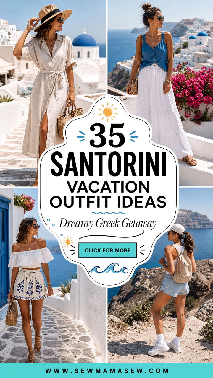 35 Santorini Vacation Outfit Ideas for a Dreamy Trip - 35 Santorini Vacation Outfit Ideas for a Dreamy Trip