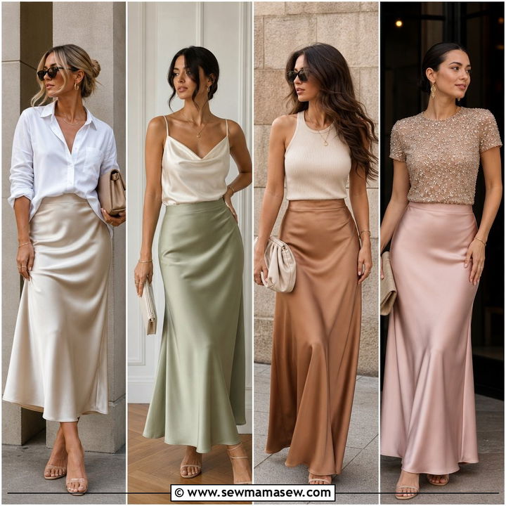 35 Satin Skirt Outfit Ideas for Women: Chic & Elegant