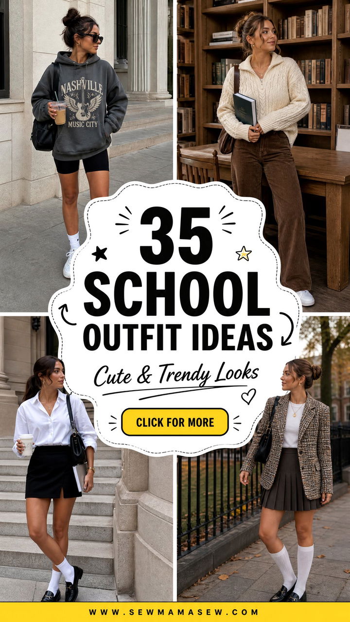 35 School Outfit Ideas for Women Cute and Trendy Looks - 35 School Outfit Ideas for Women: Cute & Trendy Looks