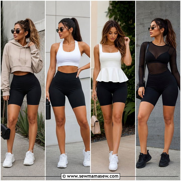 35 Sporty Biker Shorts Outfit Ideas to Try Now