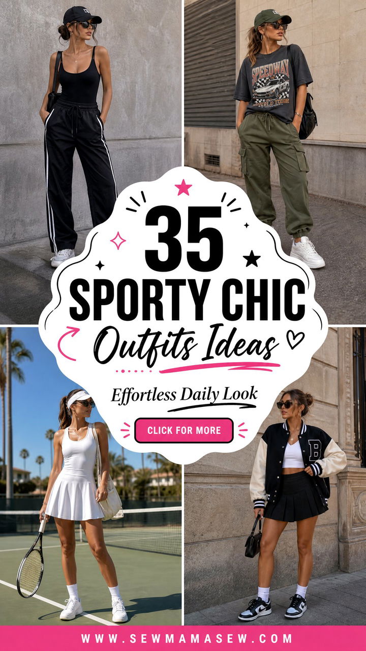 35 Sporty Chic Outfits Ideas for an Effortless Daily Look - 35 Sporty Chic Outfits Ideas for an Effortless Daily Look
