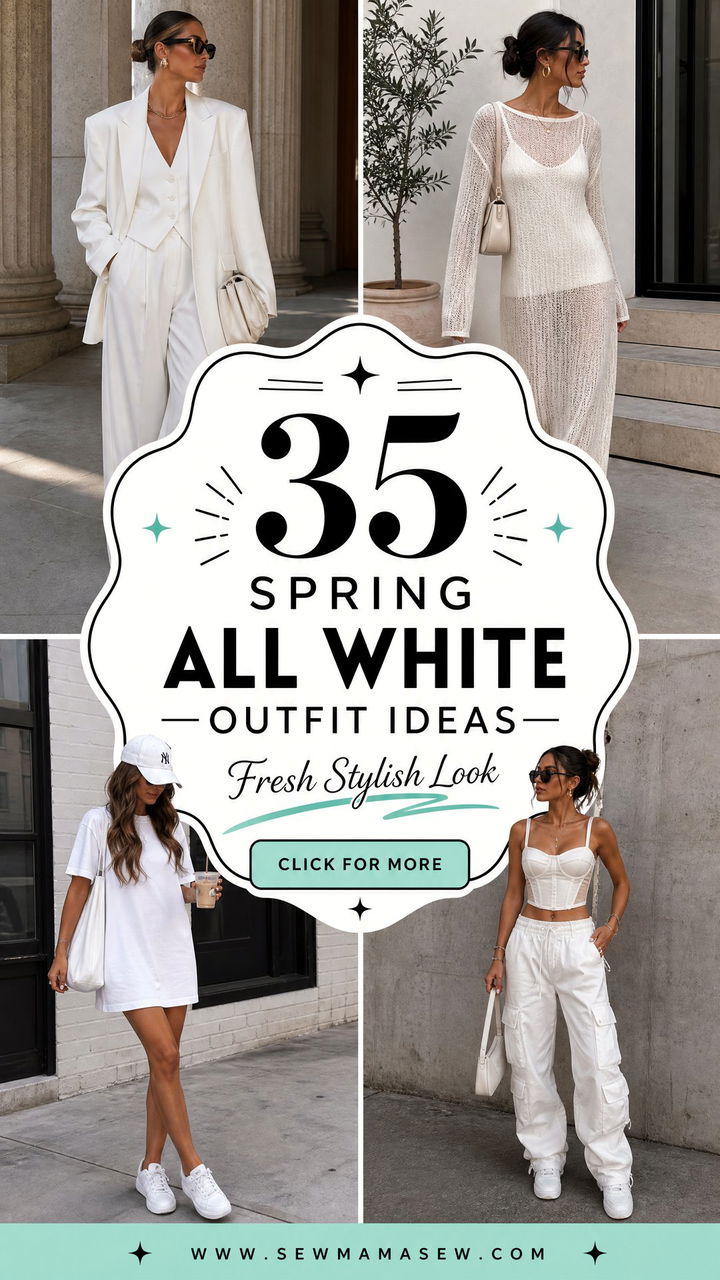 35 Spring All White Outfit Ideas for a Fresh Stylish Look - 35 Spring All White Outfit Ideas for a Fresh Stylish Look