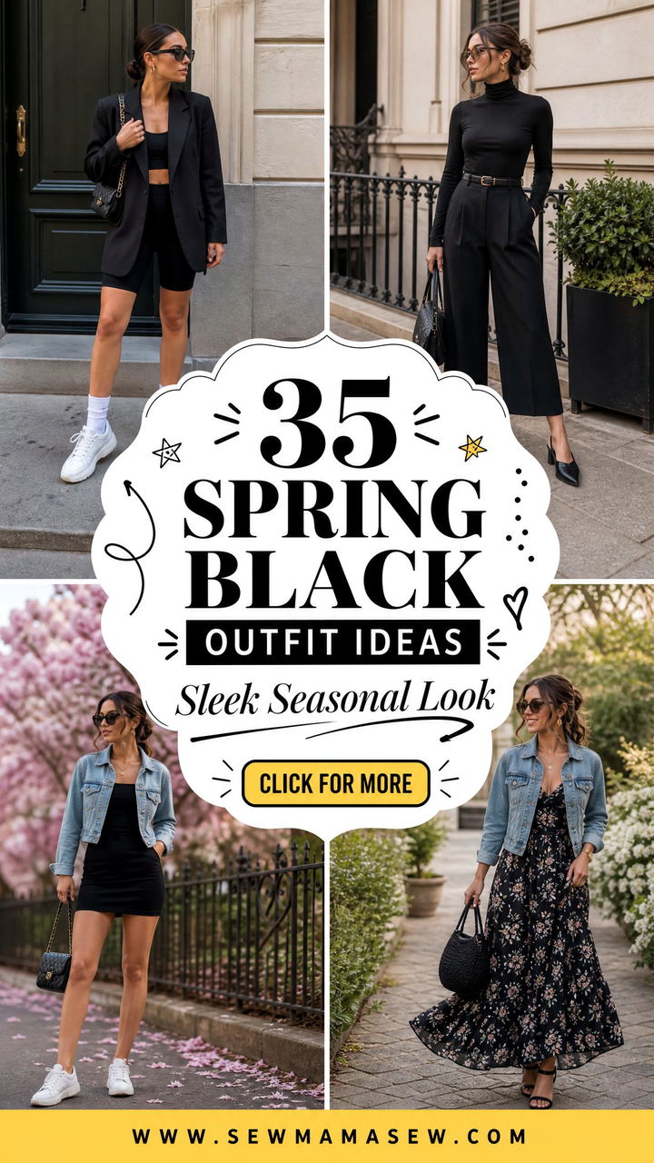 35 Spring Black Outfit Ideas for a Sleek Seasonal Look - 35 Spring Black Outfit Ideas for a Sleek Seasonal Look