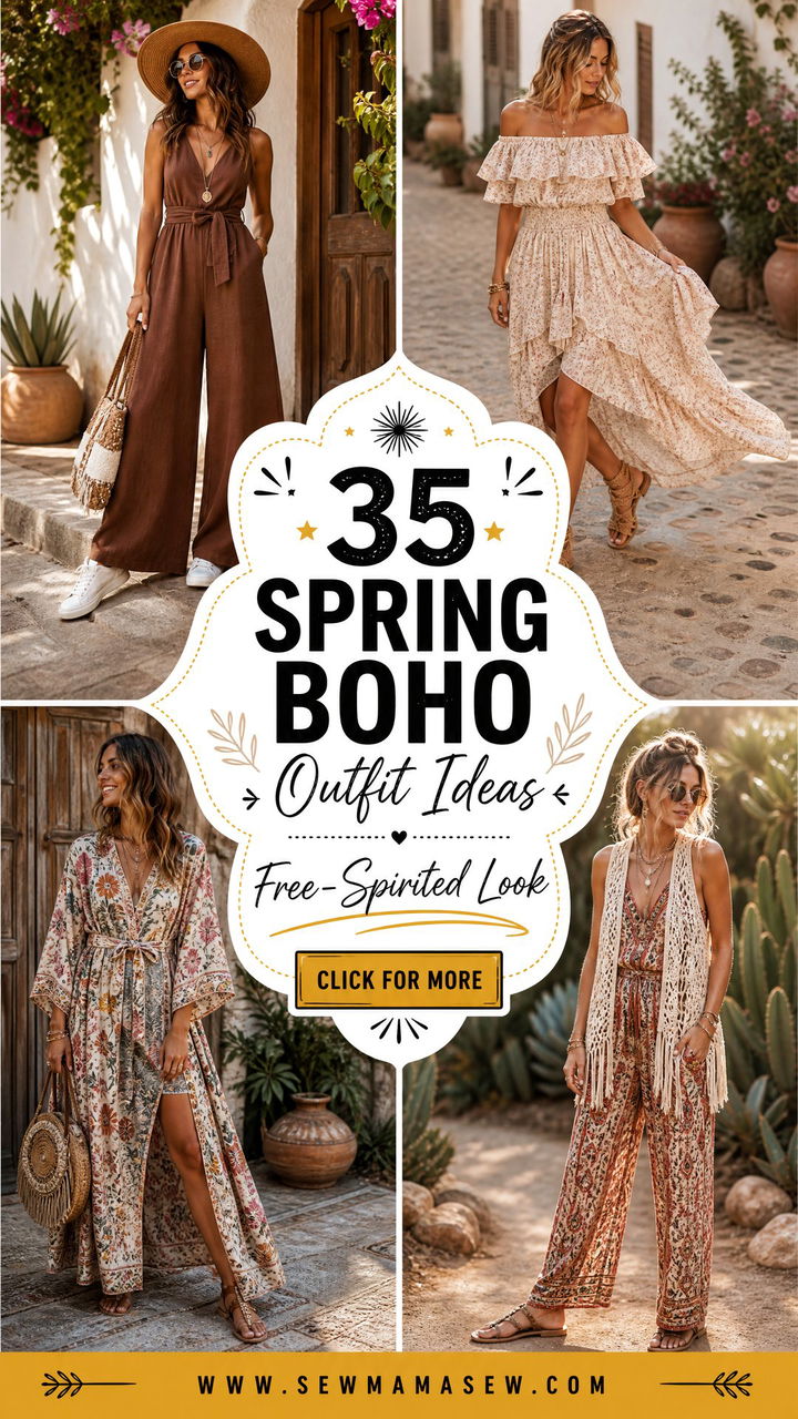 35 Spring Boho Outfit Ideas for a Free-Spirited Look - 35 Spring Boho Outfit Ideas for a Free-Spirited Look