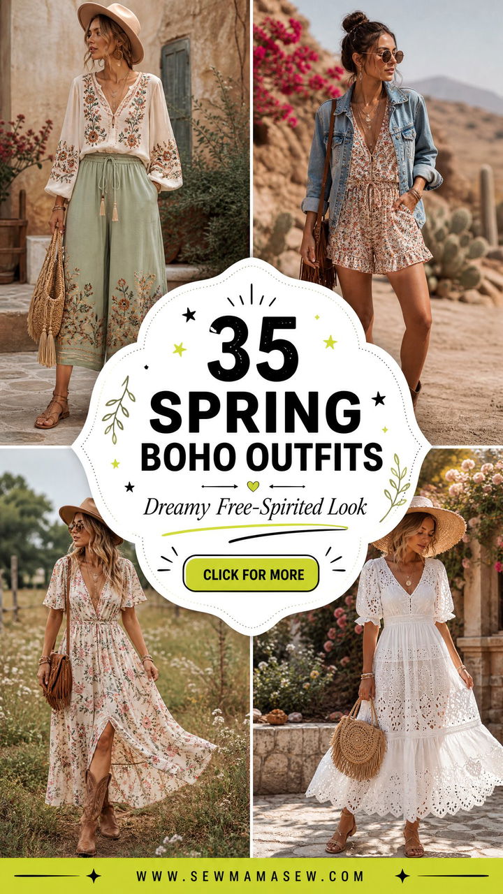 35 Spring Boho Outfits for a Dreamy Free-Spirited Look - 35 Spring Boho Outfits for a Dreamy Free-Spirited Look