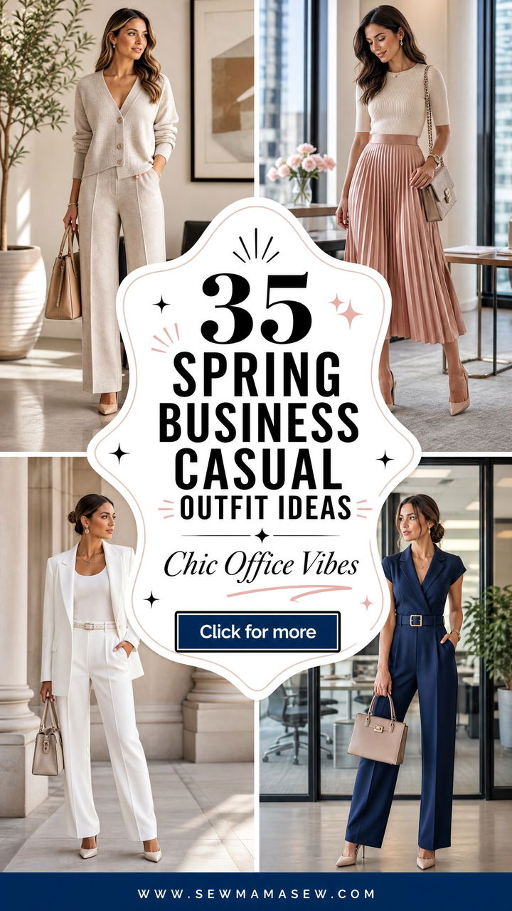35 Spring Business Casual Outfit Ideas for Work - 35 Spring Business Casual Outfit Ideas for Work