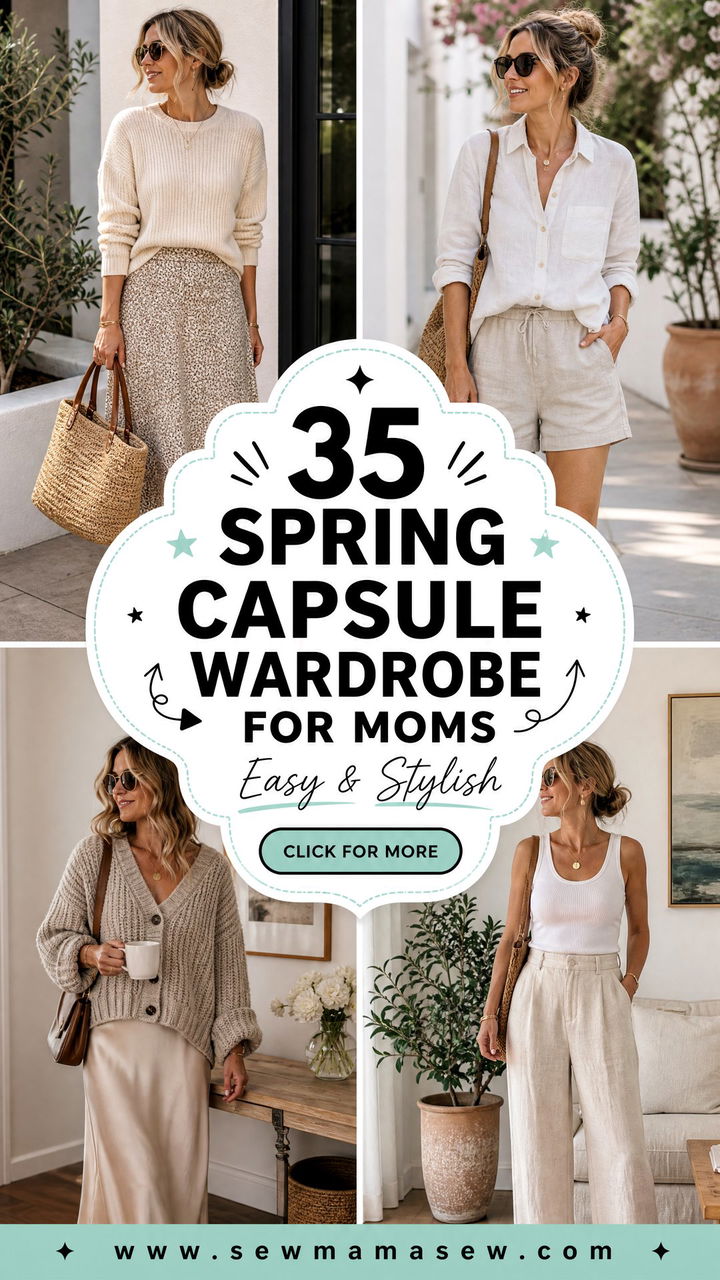 35 Spring Capsule Wardrobe for Moms Easy and Stylish - 35 Spring Capsule Wardrobe for Moms: Easy & Stylish