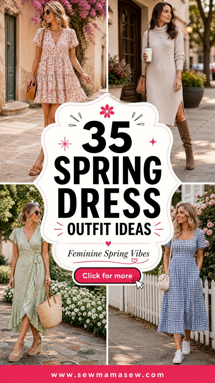 35 Spring Dress Outfit Ideas for a Feminine Look - 35 Spring Dress Outfit Ideas for a Feminine Look