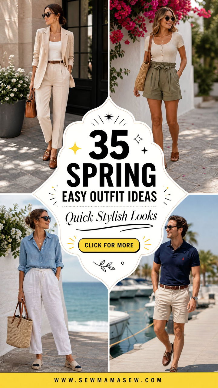 35 Spring Easy Outfit Ideas for Quick Stylish Looks - 35 Spring Easy Outfit Ideas for Quick, Stylish Looks