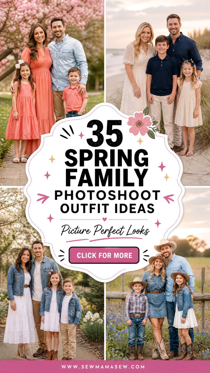 35 Spring Family Photoshoot Outfit Ideas for Picture-Perfect Looks - 35 Spring Family Photoshoot Outfit Ideas for Picture-Perfect Looks