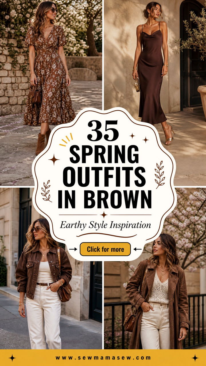 35 Spring Outfits in Brown Earthy Style Inspiration - 35 Spring Outfits in Brown: Earthy Style Inspiration