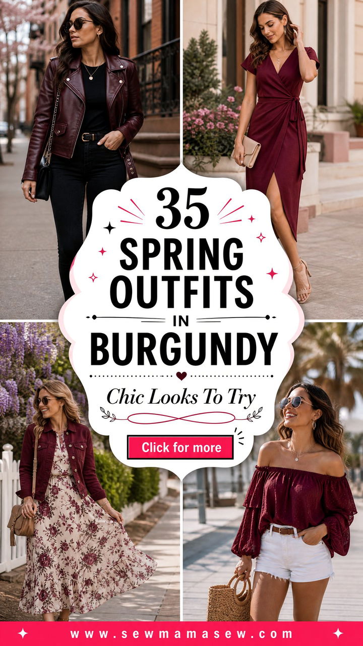 35 Spring Outfits in Burgundy Chic Looks to Try Now - 35 Spring Outfits in Burgundy: Chic Looks to Try Now