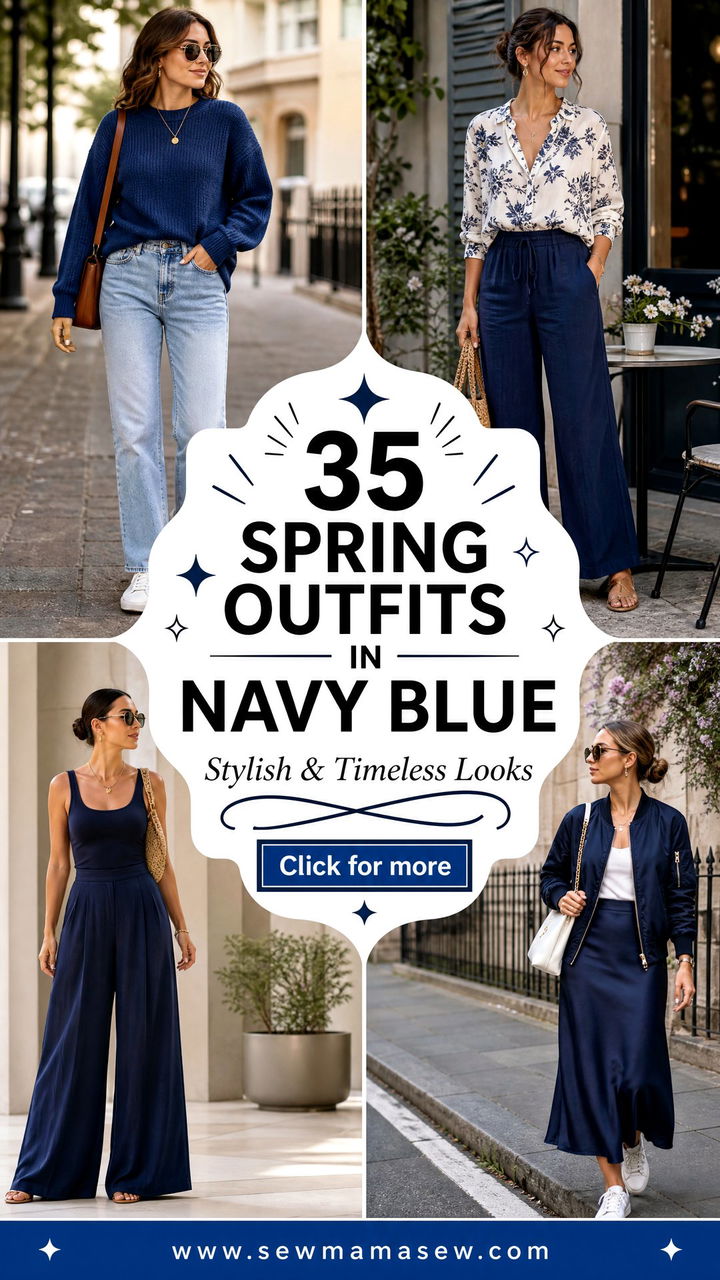 35 Spring Outfits in Navy Blue Stylish and Timeless Looks - 35 Spring Outfits in Navy Blue: Stylish & Timeless Looks