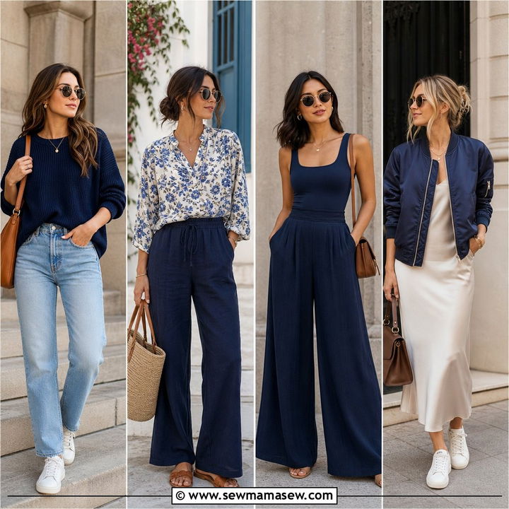 35 Spring Outfits in Navy Blue: Stylish & Timeless Looks