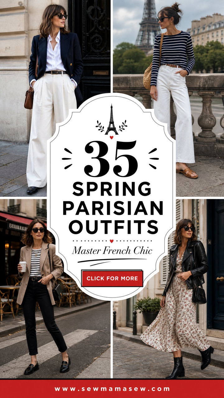 35 Spring Parisian Outfits to Master French Chic Style - 35 Spring Parisian Outfits to Master French Chic Style