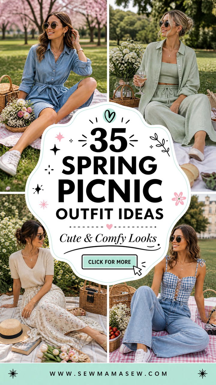 35 Spring Picnic Outfit Ideas Cute and Comfy Looks - 35 Spring Picnic Outfit Ideas: Cute & Comfy Looks