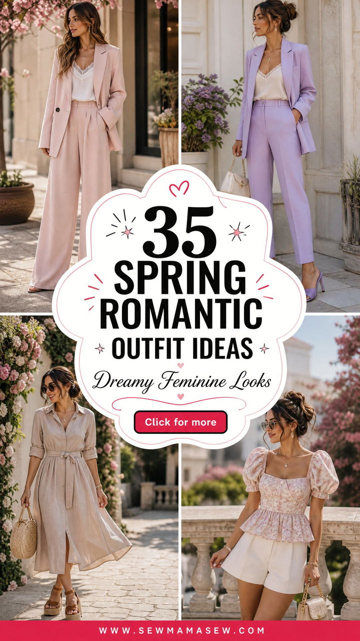 35 Spring Romantic Outfit Ideas for a Dreamy Look - 35 Spring Romantic Outfit Ideas for a Dreamy Look