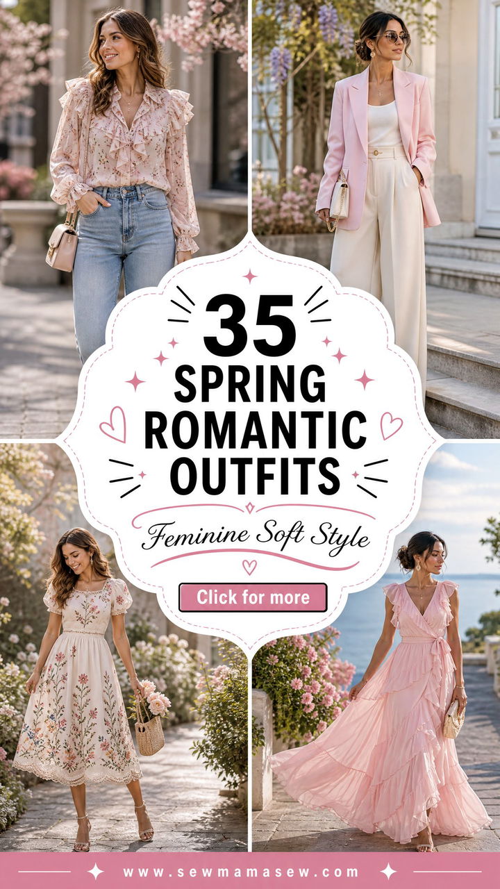 35 Spring Romantic Outfits for Feminine Style - 35 Spring Romantic Outfits for Feminine Style