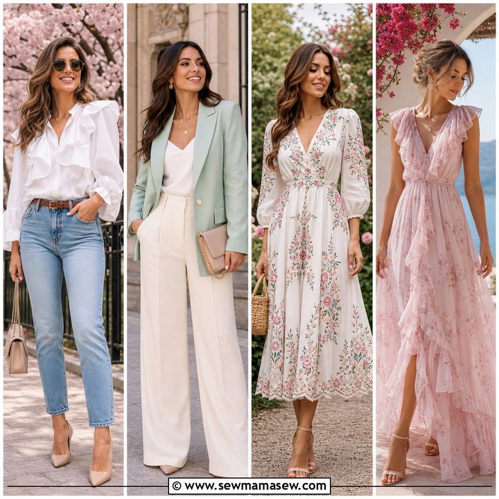 35 Spring Romantic Outfits for Feminine Style
