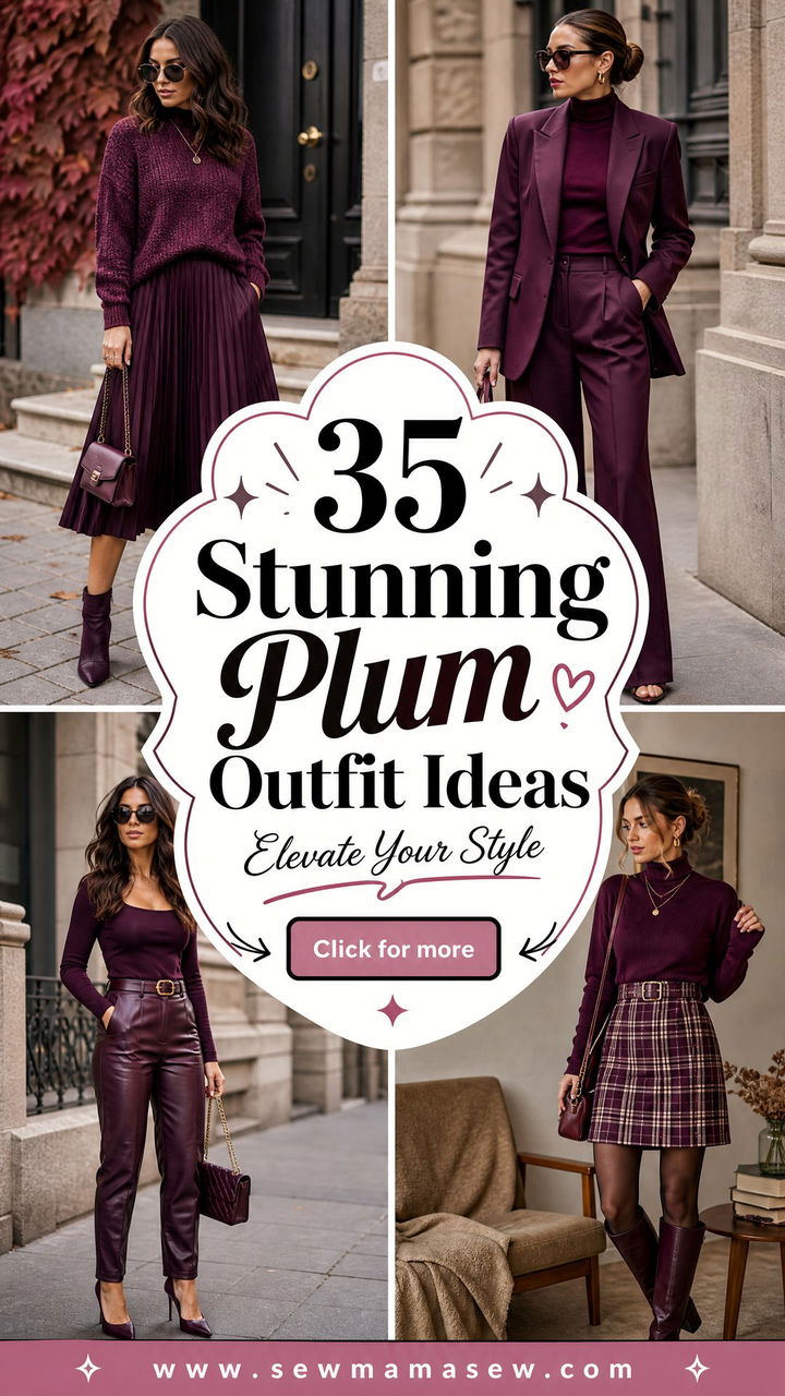 35 Stunning Plum Outfit Ideas to Elevate Your Style - 35 Stunning Plum Outfit Ideas to Elevate Your Style