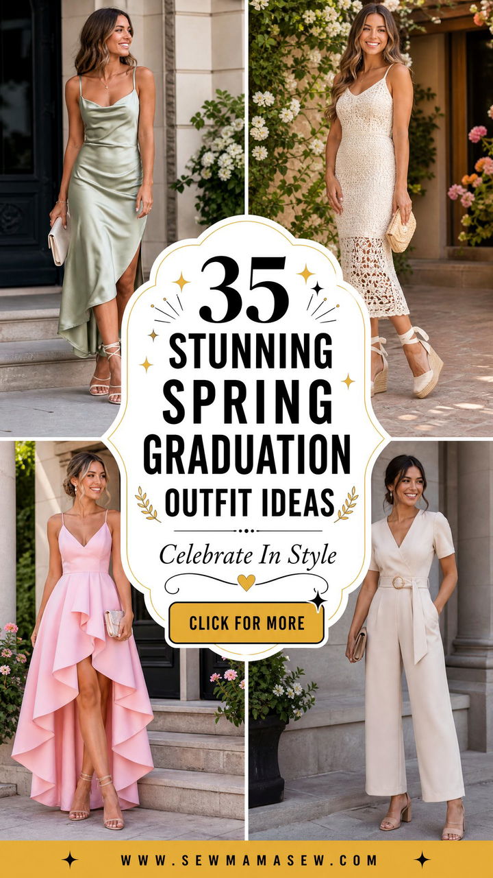 35 Stunning Spring Graduation Outfit Ideas to Celebrate - 35 Stunning Spring Graduation Outfit Ideas to Celebrate