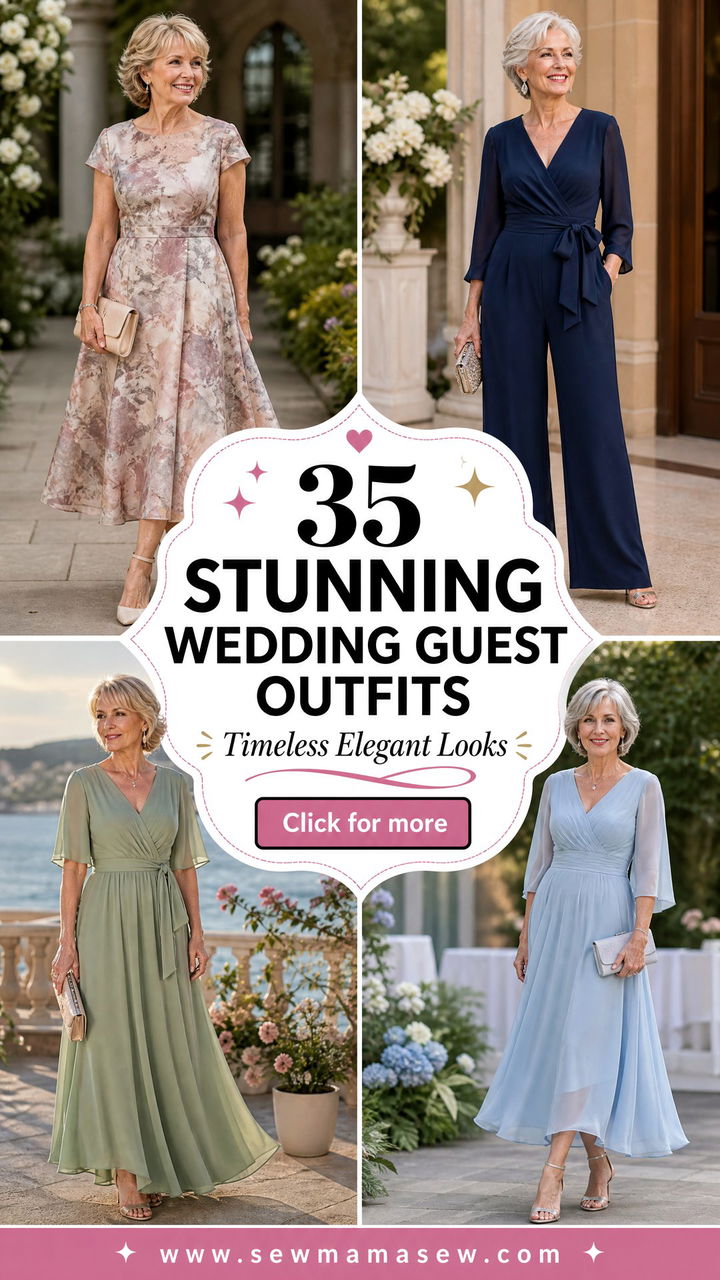 35 Stunning Wedding Guest Outfits for Women Over 60 - 35 Stunning Wedding Guest Outfits for Women Over 60