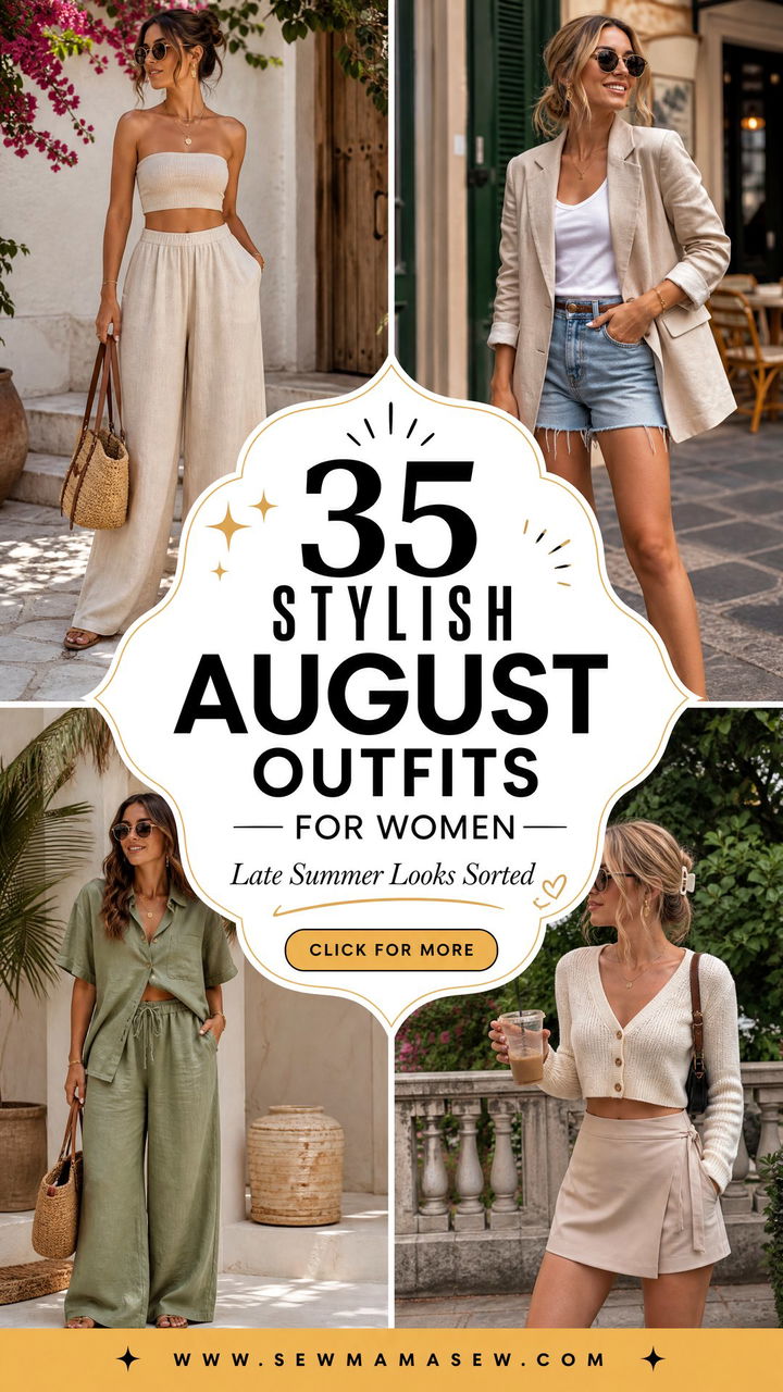35 Stylish August Outfits for Women Late Summer Looks - 35 Stylish August Outfits for Women: Late Summer Looks