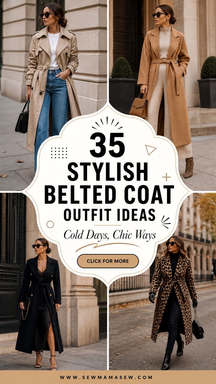 35 Stylish Belted Coat Outfit Ideas for Cold Days - 35 Stylish Belted Coat Outfit Ideas for Cold Days