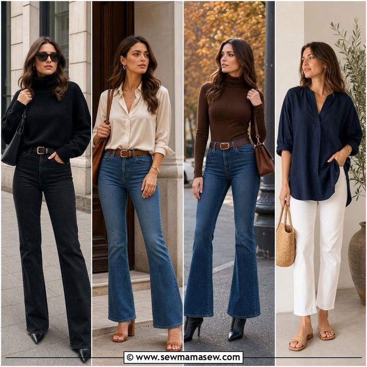 35 Stylish Jeans Outfits for Women Over 40
