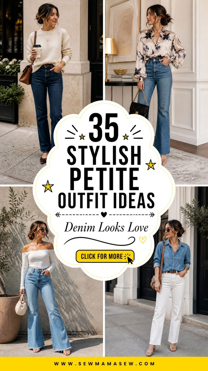 35 Stylish Petite Outfit Ideas With Jeans Youll Love - 35 Stylish Petite Outfit Ideas With Jeans You'll Love