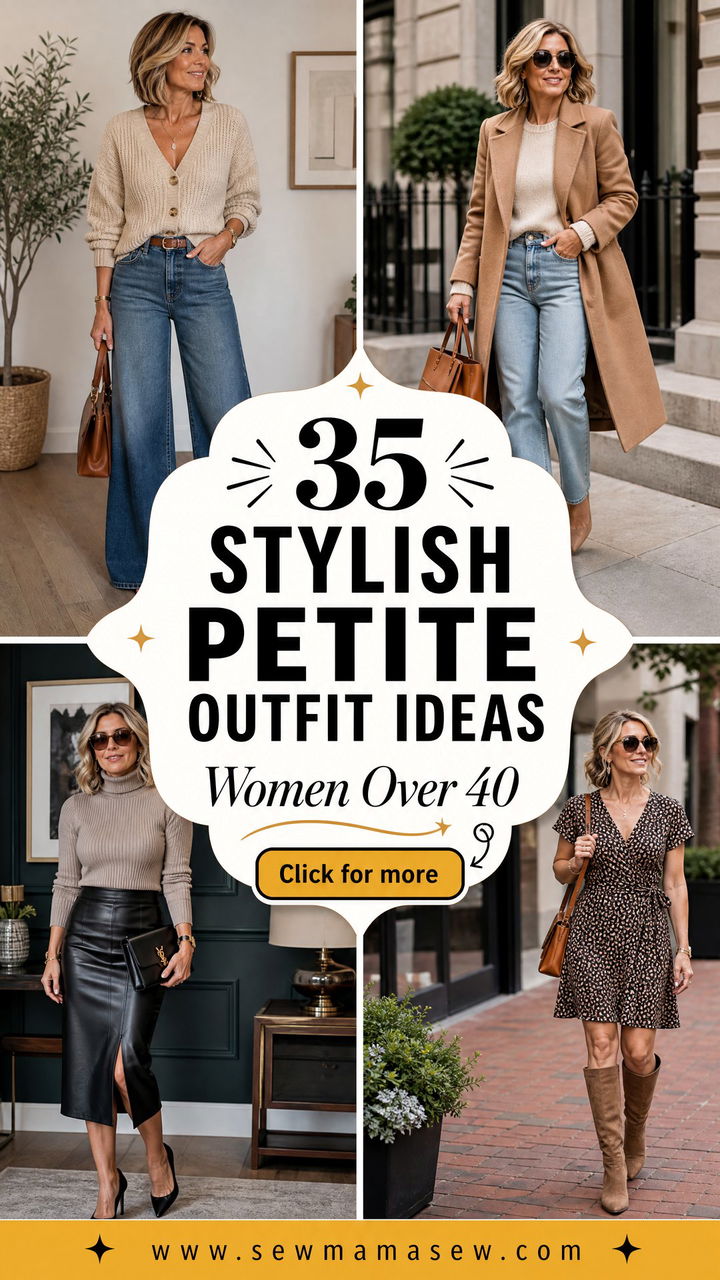 35 Stylish Petite Outfit Ideas for Women Over 40 - 35 Stylish Petite Outfit Ideas for Women Over 40