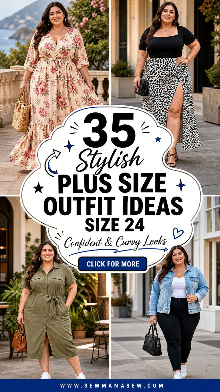 35 Stylish Plus Size Outfit Ideas Size 24 to Try - 35 Stylish Plus Size Outfit Ideas Size 24 to Try