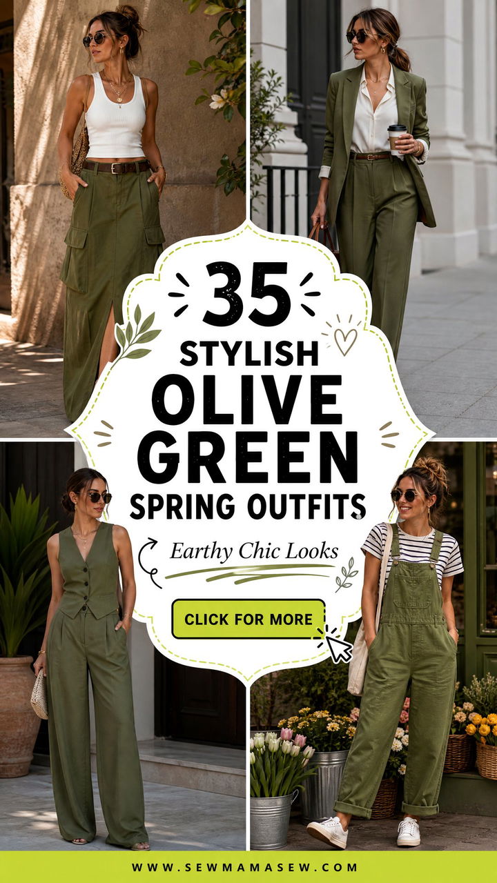 35 Stylish Spring Outfits in Olive Green to Try Now - 35 Stylish Spring Outfits in Olive Green to Try Now