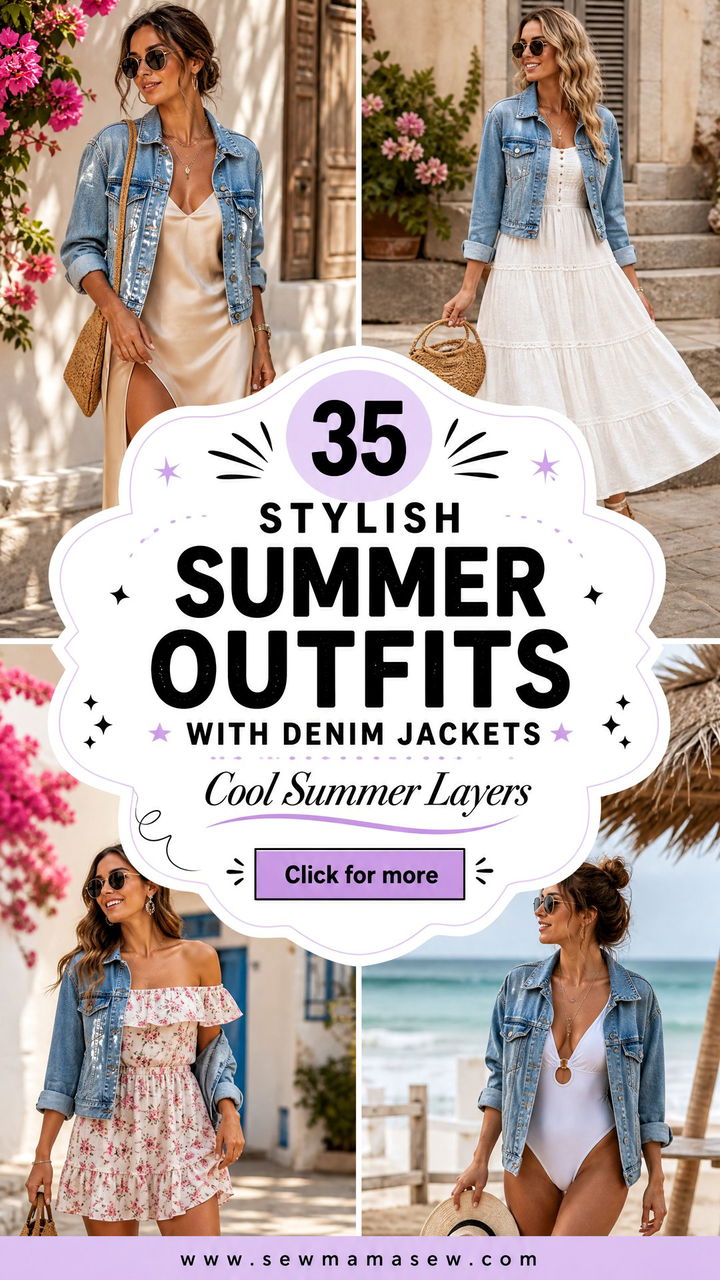 35 Stylish Summer Outfits With Denim Jackets to Try - 35 Stylish Summer Outfits With Denim Jackets to Try