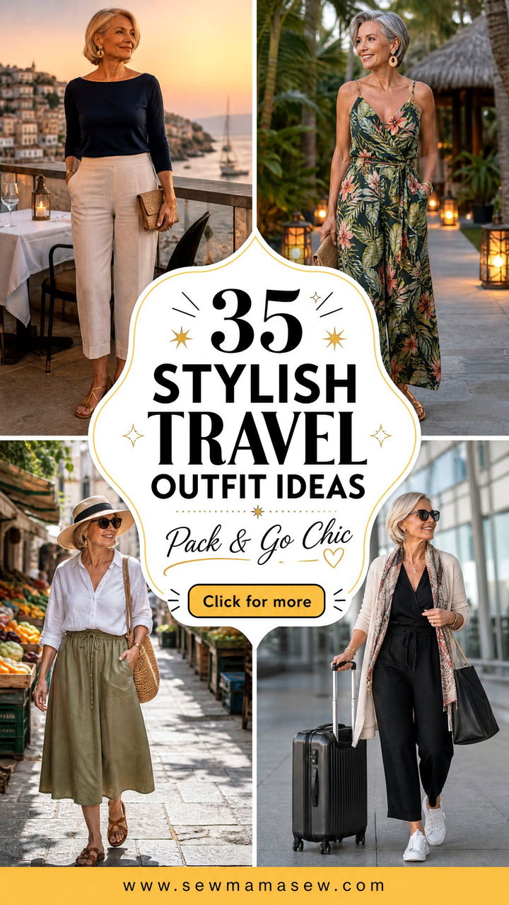 35 Stylish Travel Outfits for Women Over 50 - 35 Stylish Travel Outfits for Women Over 50