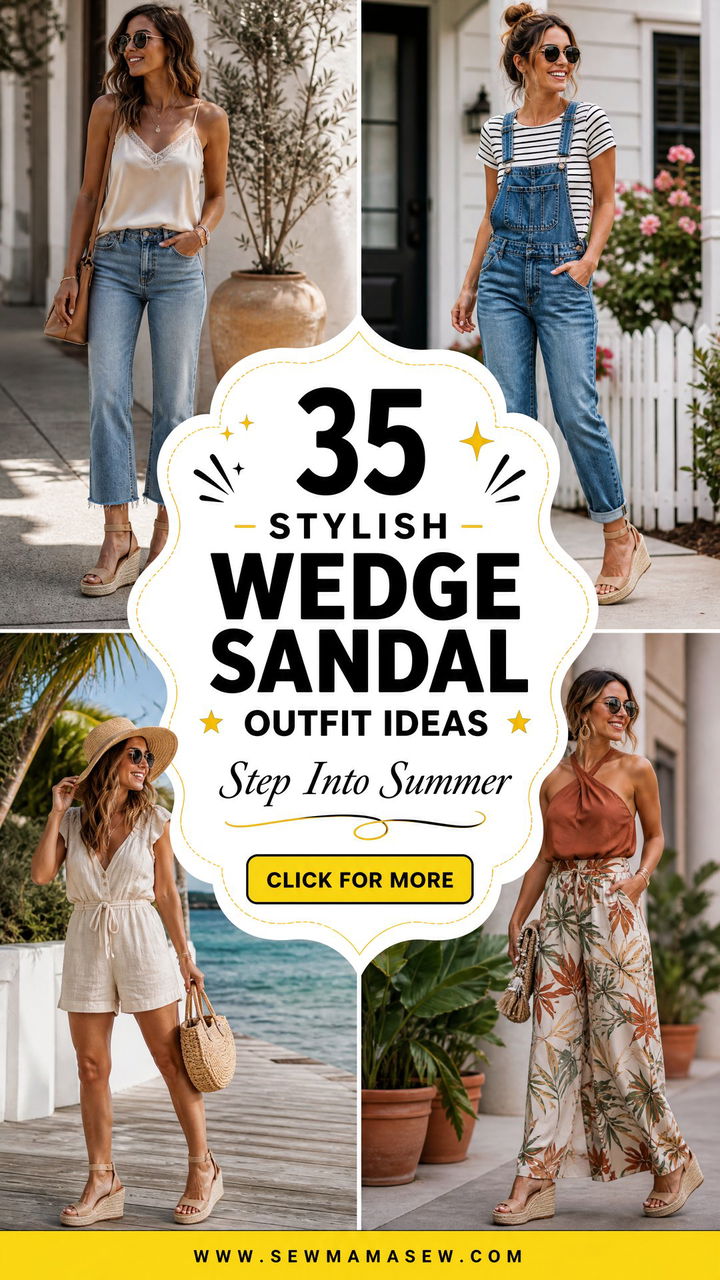 35 Stylish Wedge Sandal Outfit Ideas to Try Now - 35 Stylish Wedge Sandal Outfit Ideas to Try Now