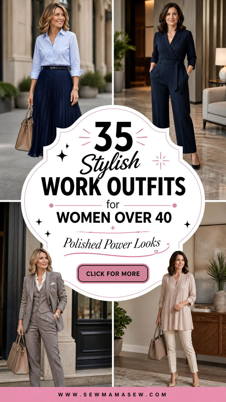 35 Stylish Work Outfits for Women Over 40 to Try Now - 35 Stylish Work Outfits for Women Over 40 to Try Now