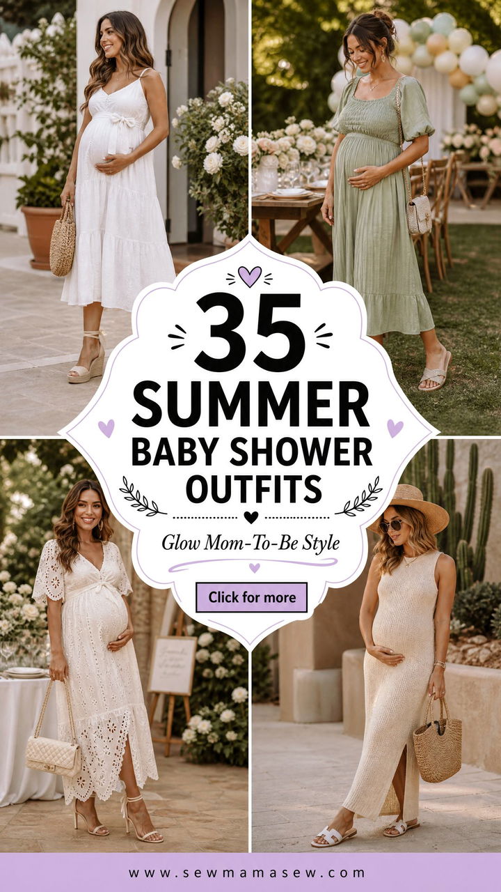 35 Summer Baby Shower Outfits for the Mom-to-Be - 35 Summer Baby Shower Outfits for the Mom-to-Be