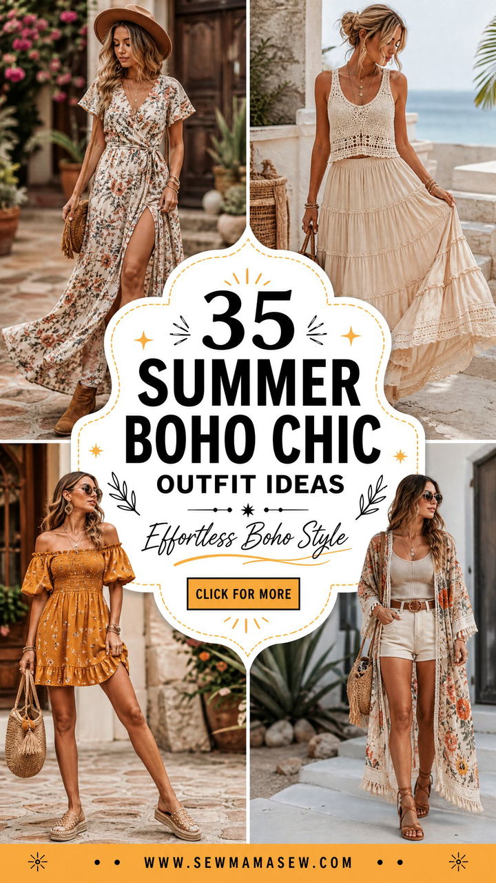35 Summer Boho Chic Outfit Ideas for Effortless Style - 35 Summer Boho Chic Outfit Ideas for Effortless Style