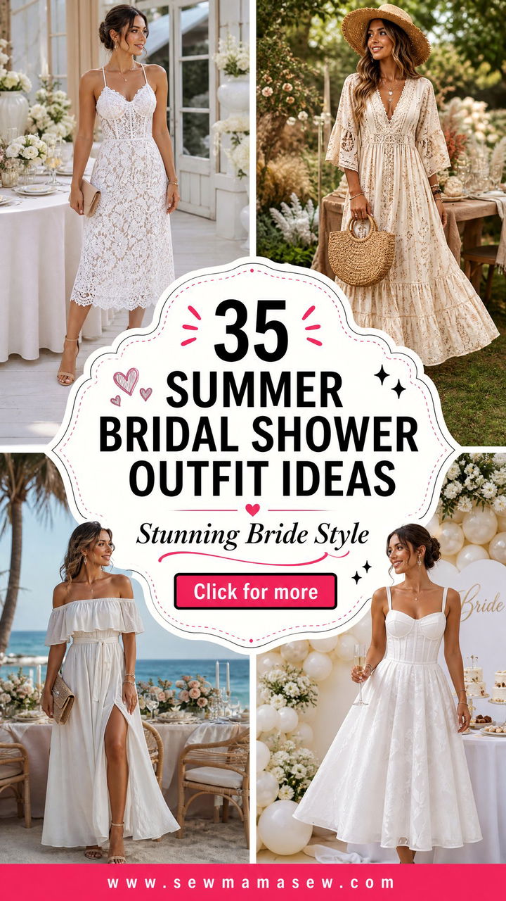 35 Summer Bridal Shower Outfit Ideas for the Bride - 35 Summer Bridal Shower Outfit Ideas for the Bride