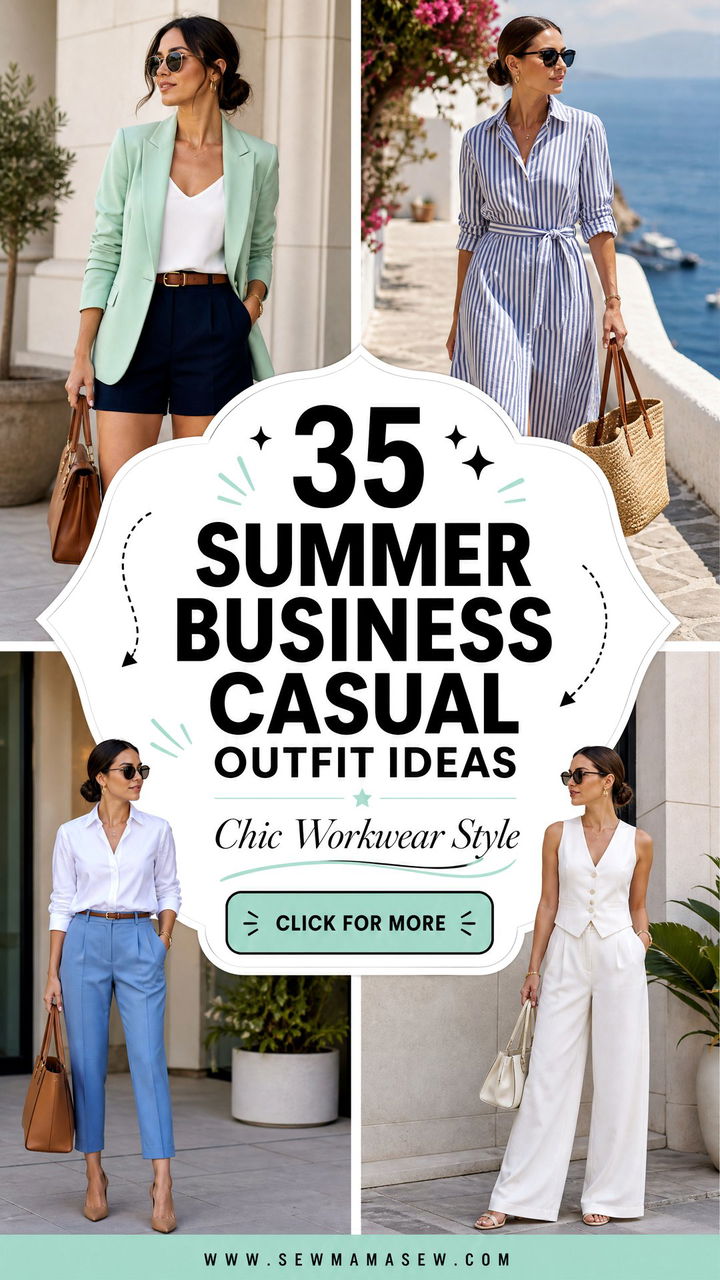 35 Summer Business Casual Outfit Ideas for Work - 35 Summer Business Casual Outfit Ideas for Work