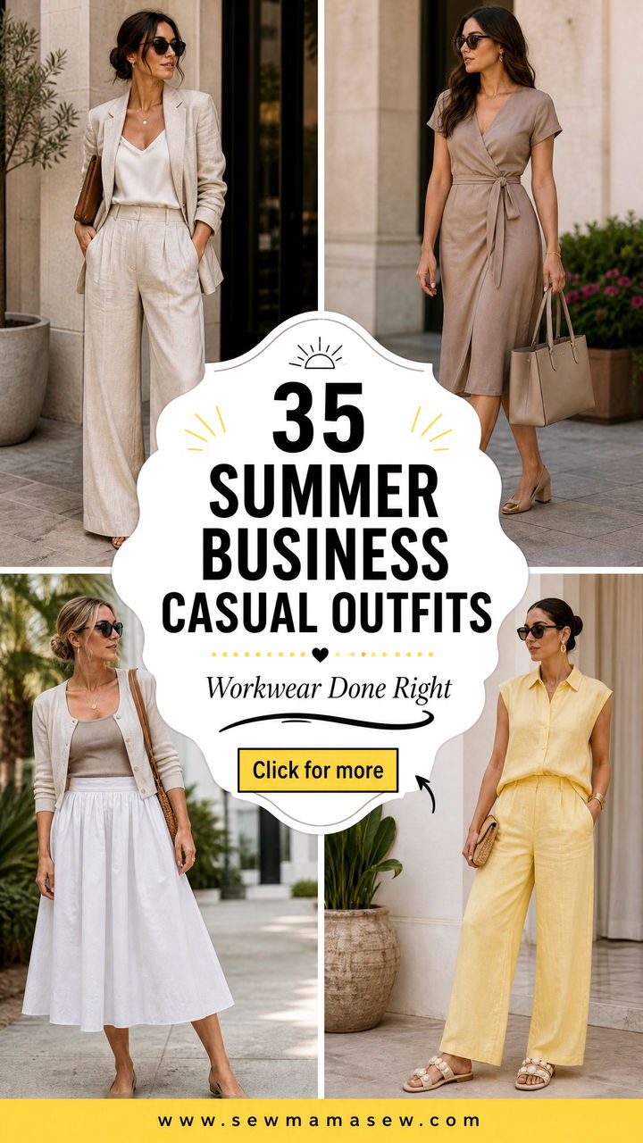 35 Summer Business Casual Outfits for Women at Work - 35 Summer Business Casual Outfits for Women at Work