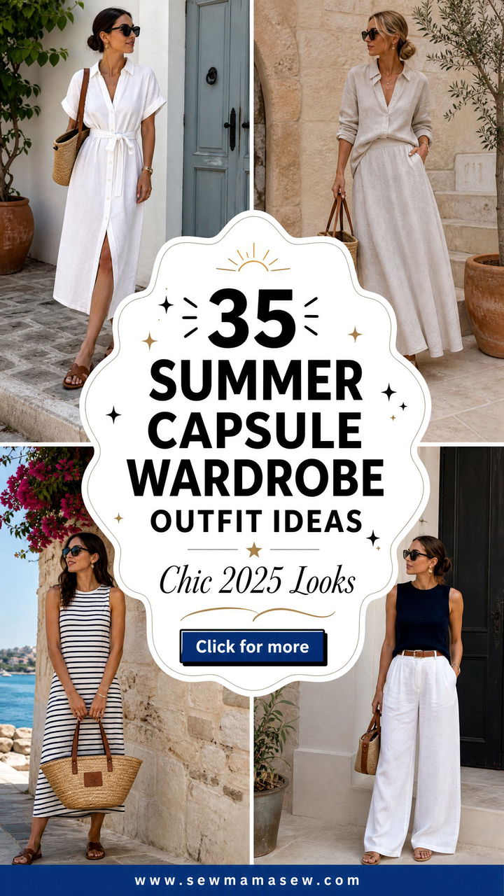 35 Summer Capsule Wardrobe Outfit Ideas for 2025 - 35 Summer Capsule Wardrobe Outfit Ideas for 2025