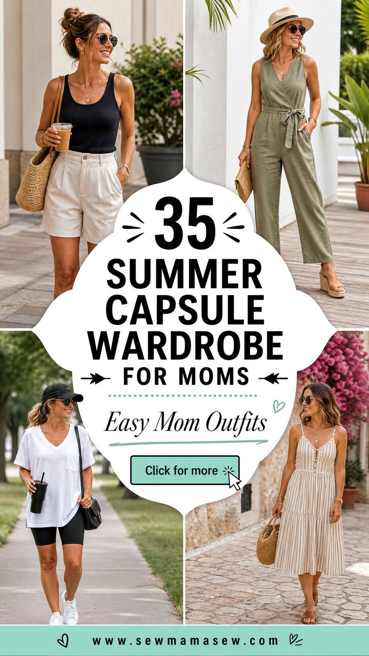35 Summer Capsule Wardrobe for Moms Easy Outfits - 35 Summer Capsule Wardrobe for Moms: Easy Outfits