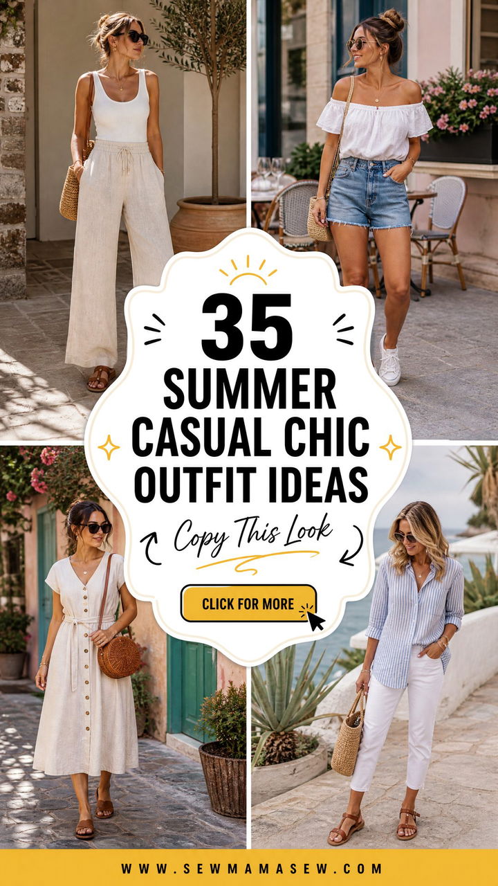 35 Summer Casual Chic Outfit Ideas to Copy Now - 35 Summer Casual Chic Outfit Ideas to Copy Now