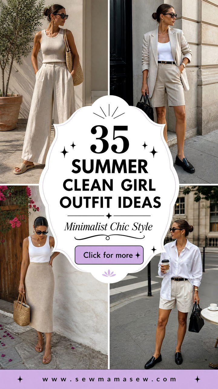 35 Summer Clean Girl Outfit Ideas Minimalist Chic - 35 Summer Clean Girl Outfit Ideas: Minimalist Chic