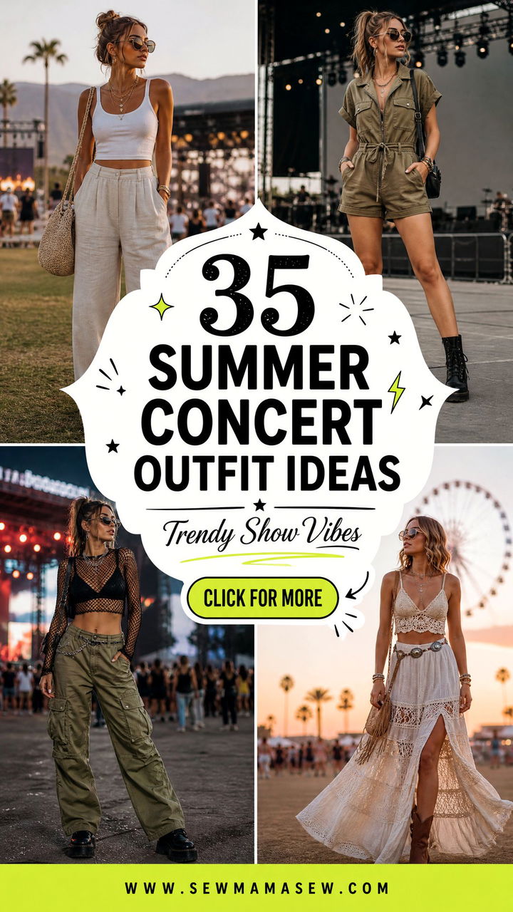 35 Summer Concert Outfit Ideas for Women Trendy - 35 Summer Concert Outfit Ideas for Women: Trendy