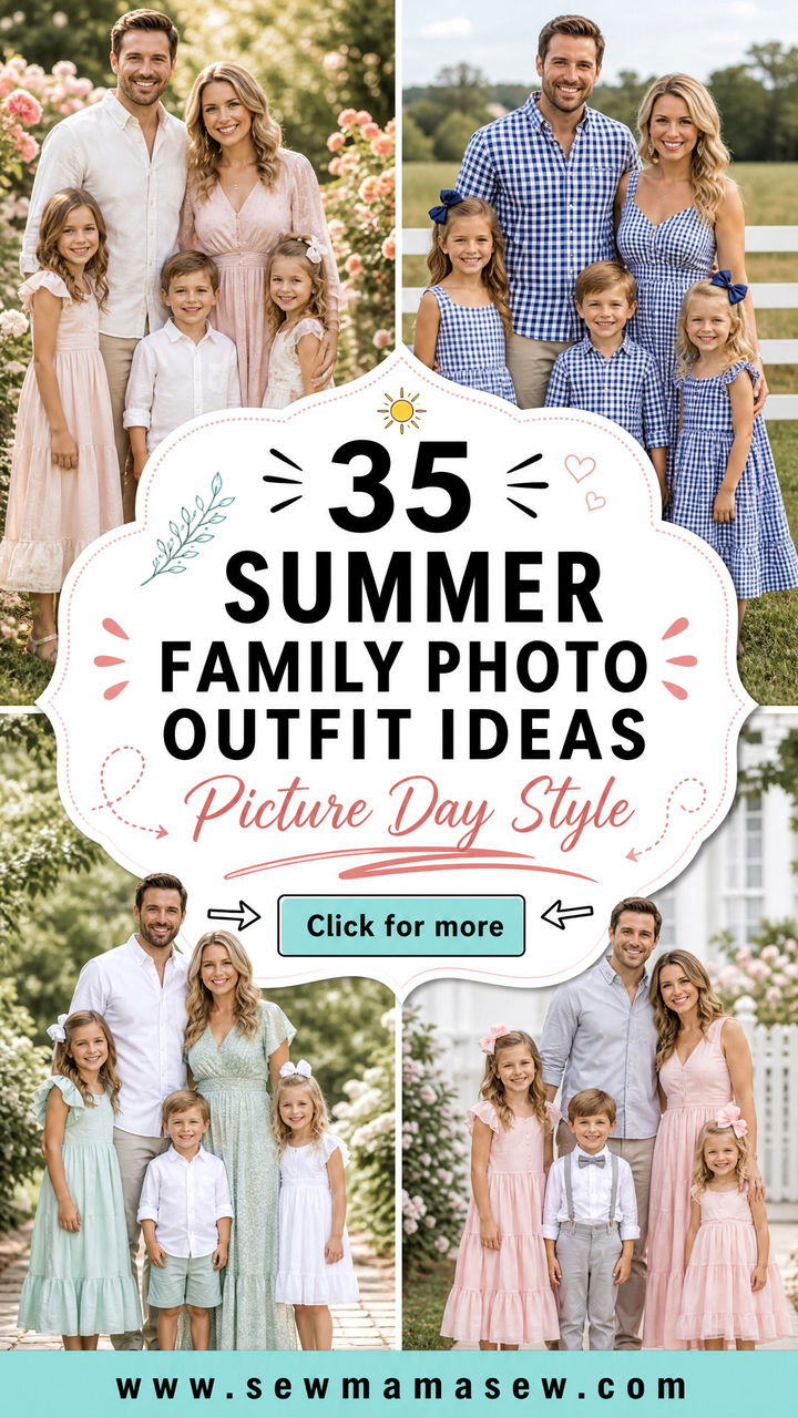 35 Summer Family Photo Outfit Ideas for Picture Day - 35 Summer Family Photo Outfit Ideas for Picture Day