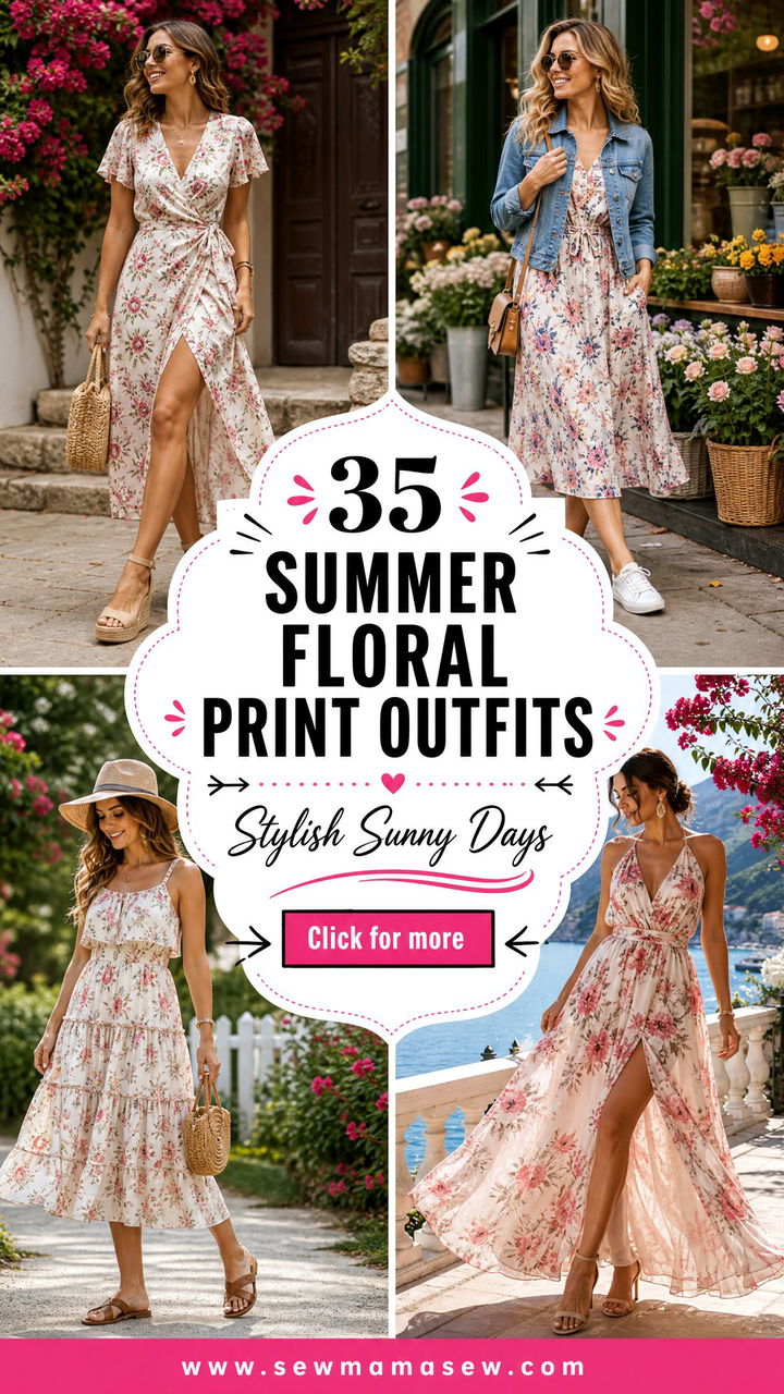 35 Summer Floral Print Outfits for Stylish Days - 35 Summer Floral Print Outfits for Stylish Days